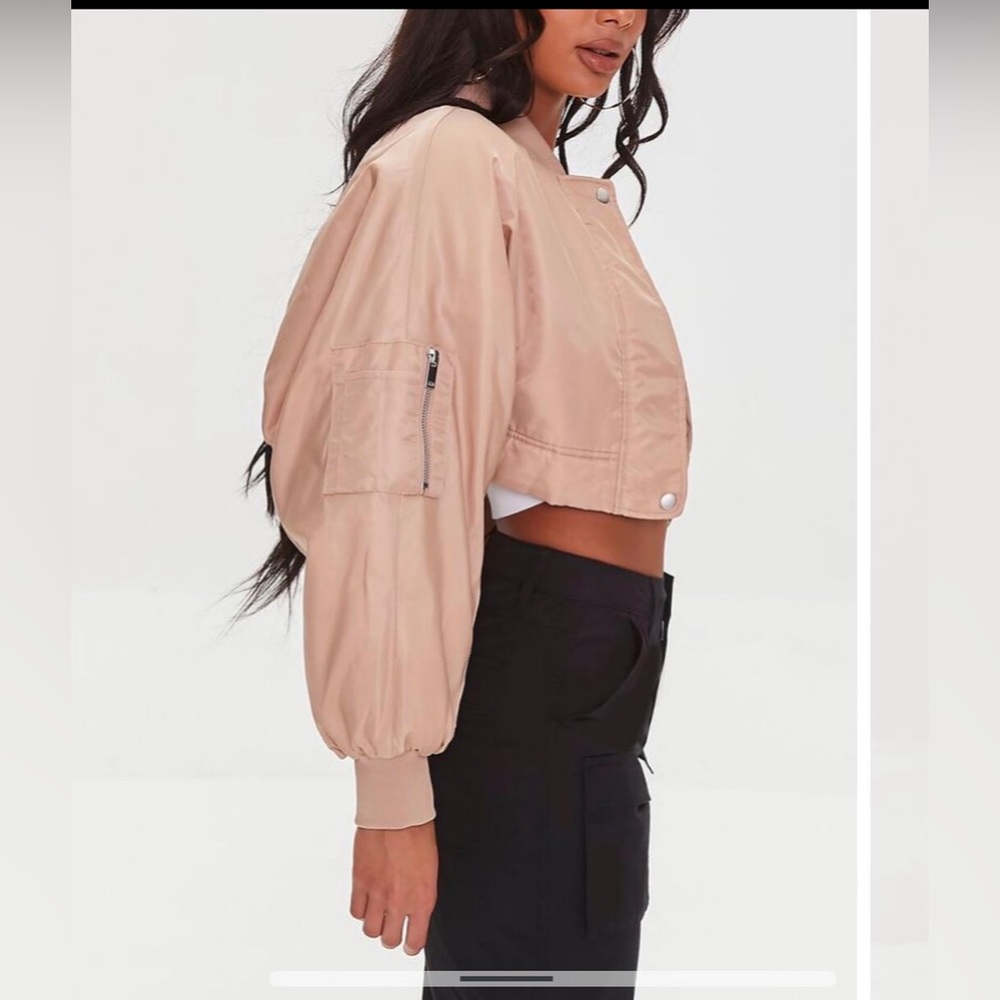 CROPPED NYLON FEEL JACKET….. - Picture 4 of 5